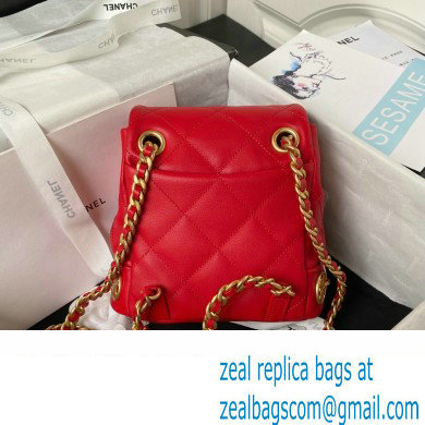 Chanel Small Backpack in Calfskin AS4275 RED 2023