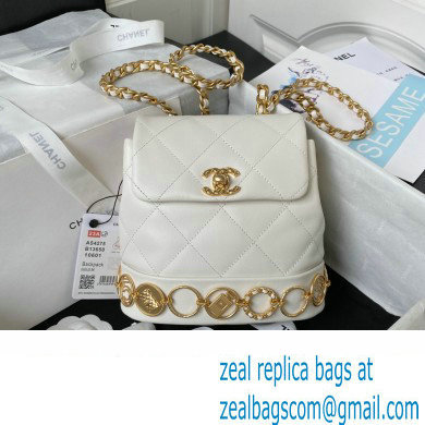 Chanel Small Backpack in Calfskin AS4275 WHITE 2023