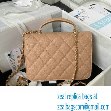 Chanel Small Flap Bag with Top Handle AS4286 Beige 2023