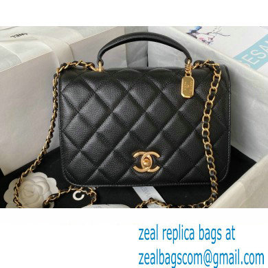 Chanel Small Flap Bag with Top Handle AS4286 Black 2023