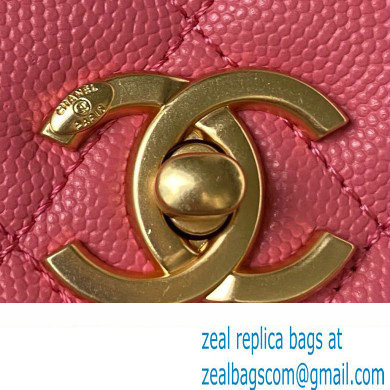 Chanel Small Flap Bag with Top Handle AS4286 Pink 2023
