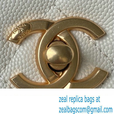 Chanel Small Flap Bag with Top Handle AS4286 White 2023