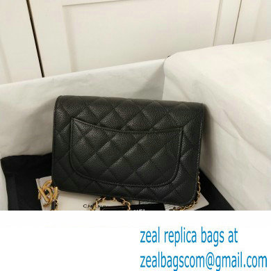 Chanel Wallet on Chain in Pearly Grained Calfskin AP3479 black 2023