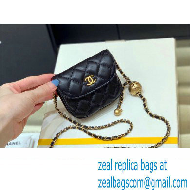 Chanel black belt bag black with a golden ball AP1461 2023(original quality)