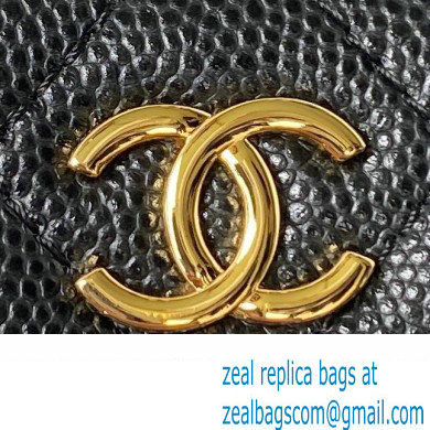 Chanel hoop loop bag in grained leather Black AP3467 2023