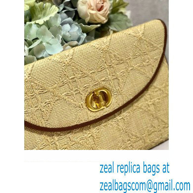 Dior 30 Montaigne Avenue Pouch with Flap bag in Natural Cannage Raffia