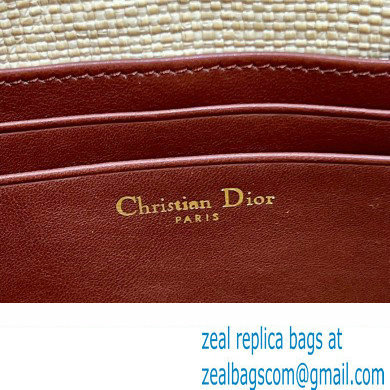 Dior 30 Montaigne Avenue Pouch with Flap bag in Natural Cannage Raffia