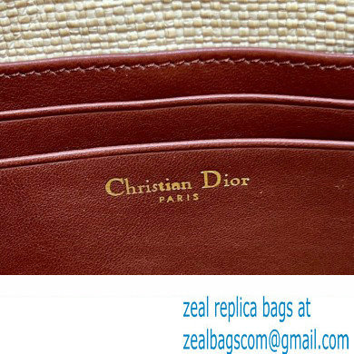 Dior 30 Montaigne Avenue Pouch with Flap bag in Natural Cannage Raffia