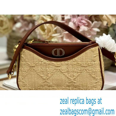 Dior 30 Montaigne Hobo Avenue Mini Bag in Natural Cannage Raffia - Click Image to Close