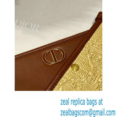 Dior 30 Montaigne Hobo Avenue Mini Bag in Natural Cannage Raffia