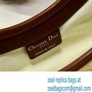 Dior 30 Montaigne Hobo Avenue Mini Bag in Natural Cannage Raffia - Click Image to Close