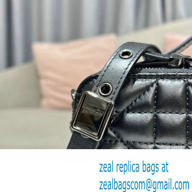 Dior Caro Box Bag in Quilted Macrocannage Calfskin Black