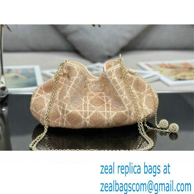 Dior Dream Bucket bag in Cannage Cotton with Bead Embroidery beige 2023