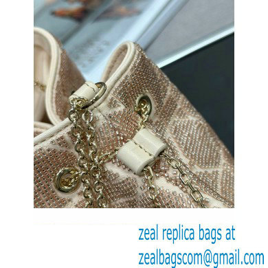 Dior Dream Bucket bag in Cannage Cotton with Bead Embroidery beige 2023