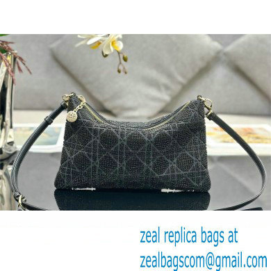 Dior Dream bag in black Cannage Cotton with Bead Embroidery 2023