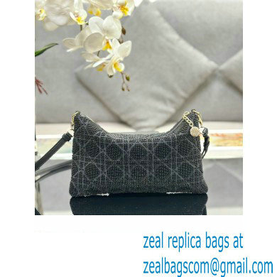 Dior Dream bag in black Cannage Cotton with Bead Embroidery 2023