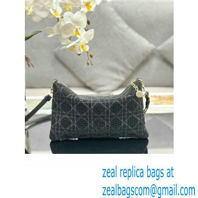 Dior Dream bag in black Cannage Cotton with Bead Embroidery 2023 - Click Image to Close