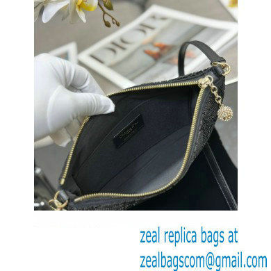 Dior Dream bag in black Cannage Cotton with Bead Embroidery 2023 - Click Image to Close