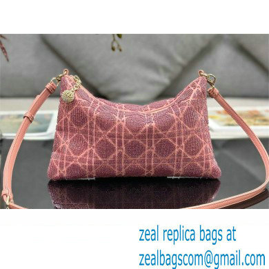 Dior Dream bag in pink Cannage Cotton with Bead Embroidery 2023