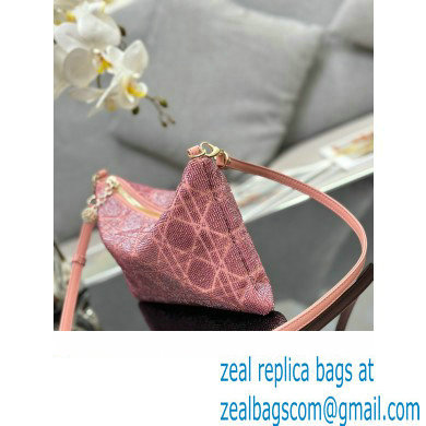 Dior Dream bag in pink Cannage Cotton with Bead Embroidery 2023