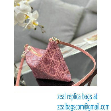 Dior Dream bag in pink Cannage Cotton with Bead Embroidery 2023 - Click Image to Close