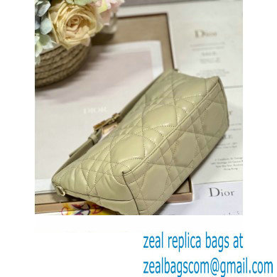 Dior Medium DiorTravel Nomad Pouch bag in Macrocannage Calfskin Beige