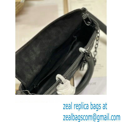 Dior Medium Lady D-Joy Bag in Ultramatte Black Cannage Calfskin