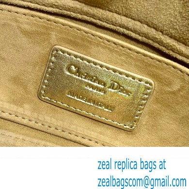 Dior Small Lady D-Joy Bag in Iridescent and Cannage Lambskin Gold