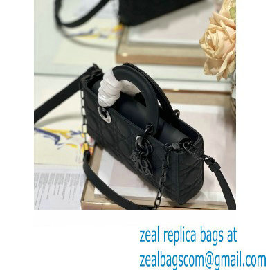 Dior Small Lady D-Joy Bag in Ultramatte Black Cannage Calfskin