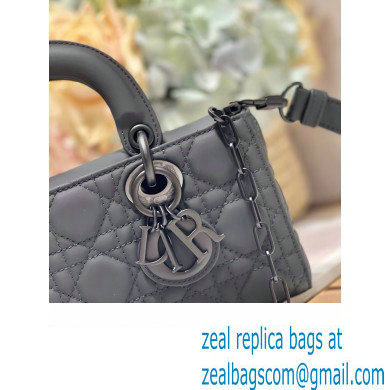 Dior Small Lady D-Joy Bag in Ultramatte Black Cannage Calfskin