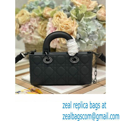 Dior Small Lady D-Joy Bag in Ultramatte Black Cannage Calfskin