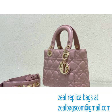 Dior Small Lady Dior My ABCDior Bag in Pink Cannage Lambskin 2023 - Click Image to Close