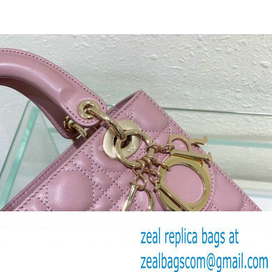 Dior Small Lady Dior My ABCDior Bag in Pink Cannage Lambskin 2023 - Click Image to Close