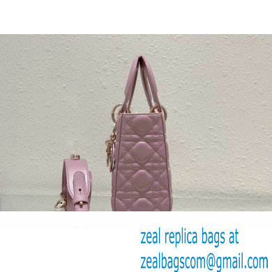 Dior Small Lady Dior My ABCDior Bag in Pink Cannage Lambskin 2023