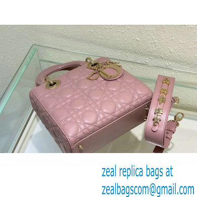 Dior Small Lady Dior My ABCDior Bag in Pink Cannage Lambskin 2023 - Click Image to Close