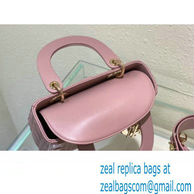 Dior Small Lady Dior My ABCDior Bag in Pink Cannage Lambskin 2023 - Click Image to Close