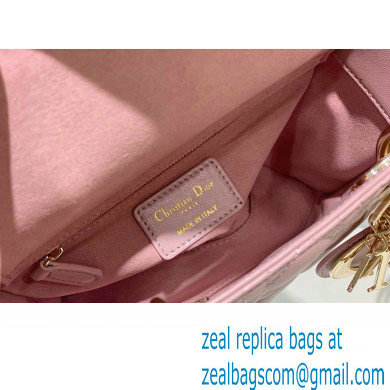 Dior Small Lady Dior My ABCDior Bag in Pink Cannage Lambskin 2023