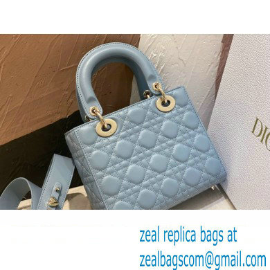Dior Small Lady Dior My ABCDior Bag in Placid Blue Cannage Lambskin 2023