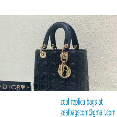 Dior Small Lady Dior My ABCDior Bag in black Cannage Lambskin 2023 - Click Image to Close