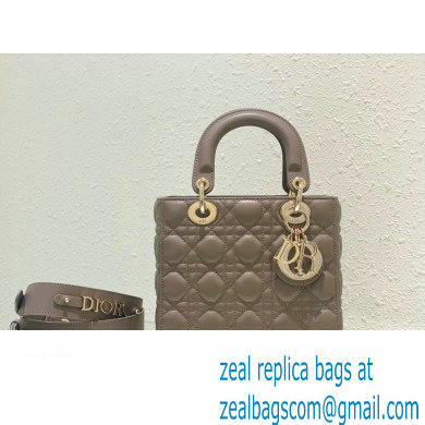 Dior Small Lady Dior My ABCDior Bag in gray Cannage Lambskin 2023