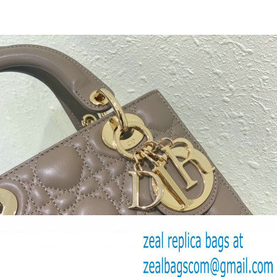 Dior Small Lady Dior My ABCDior Bag in gray Cannage Lambskin 2023
