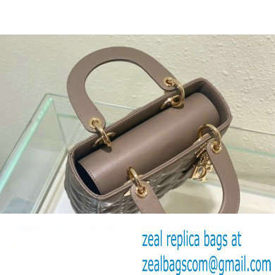 Dior Small Lady Dior My ABCDior Bag in gray Cannage Lambskin 2023