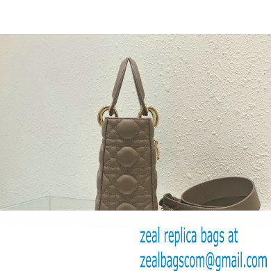 Dior Small Lady Dior My ABCDior Bag in gray Cannage Lambskin 2023