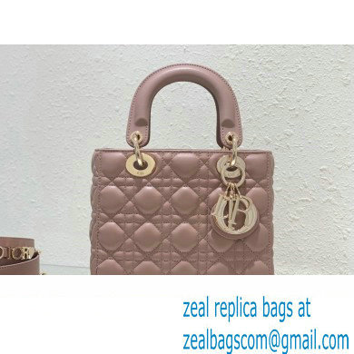 Dior Small Lady Dior My ABCDior Bag in rose dent Cannage Lambskin 2023