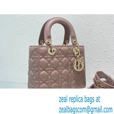 Dior Small Lady Dior My ABCDior Bag in rose dent Cannage Lambskin 2023