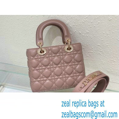 Dior Small Lady Dior My ABCDior Bag in rose dent Cannage Lambskin 2023