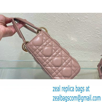 Dior Small Lady Dior My ABCDior Bag in rose dent Cannage Lambskin 2023