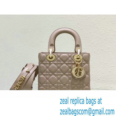 Dior Small Lady Dior My ABCDior Bag in sand-colored Cannage Lambskin 2023