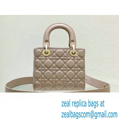 Dior Small Lady Dior My ABCDior Bag in sand-colored Cannage Lambskin 2023 - Click Image to Close