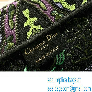 Dior medium Book Tote Bag in Multicolor Dior Indian Purple Embroidery 2023 - Click Image to Close